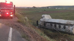 Bayburt'ta yakıt yüklü tanker devrildi: 1 yaralı