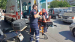 Panik fren kaza getirdi: 1 yaralı
