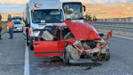 Sivas'ta otomobil tıra arkadan çarptı: 5 yaralı