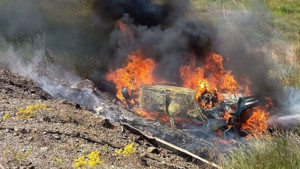 Kütahya'da takla atan otomobil alev aldı: 5 yaralı