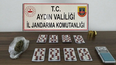 Aydın'da durdurulan araç içerisinde uyuşturucu yakalandı