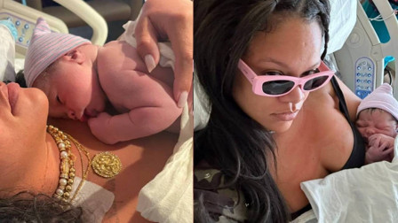 Rihanna: İnci ve güneş gözlüğüyle doğurdum