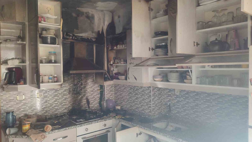Aspiratör yangını evi küle çeviriyordu