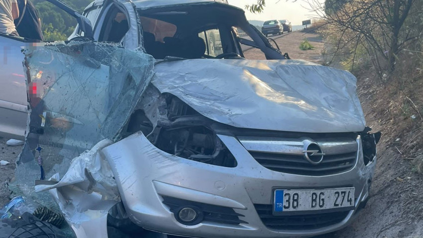 Balıkesir'de şarampole uçan otomobilde 1 kişi yaralandı