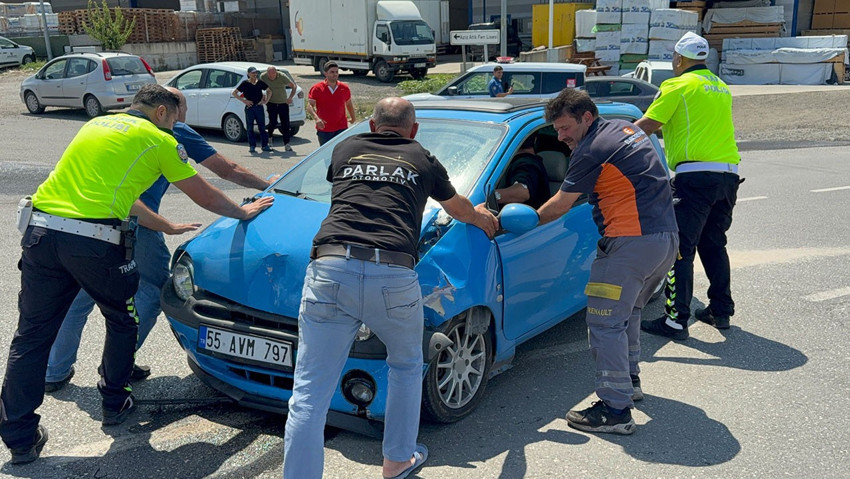 Samsun'da iki otomobil çarpıştı: 1 yaralı
